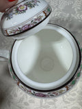Wedgwood England Kutani Crane Globe Lidded Sugar Bowl (C)