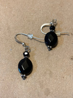 Black Beaded Earrings