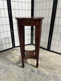 Petite Oval Side Table with Tray Pullout