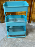 Teal Metal Cart