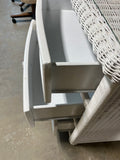 White Wicker Dresser with Glass Top, by Pier 1