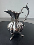 (C) Reed & Barton MCM Vintage Winthrop Silver Plate Large Creamer & Double Handled Sugar Bowl with Lid