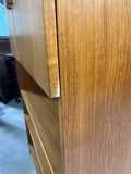 Danish Teak Veneer Cabinet with Open Shelving/Bookcase