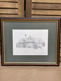 Pencil Drawing of House by Woodcock; Signed