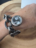 Gunmetal Charm Watch Bracelet