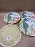 Pier 1 Imports Seahorse Melamine Plates - Set Of 4