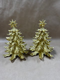 Gold Christmas Tree Pair