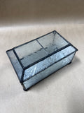 Clear Beveled Glass Trinket Box With Mirrored Bottom