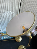 Pair of Brass Swing Arm Adjustable Plug In Wall Sconce Style Lamps (WORKS)