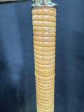 Brass Bamboo Wrapped Vintage Floor Lamp (WORKS)