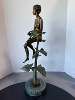Signed & Numbered Charles Cropper Parks Bronze & Marble Eve Sculpture
