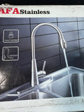 AFA Brushed Stainless Steel Pull Down Kitchen Faucet in Box