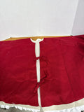 Red Canvas Ruffled Tree Skirt With Tags