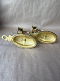 Brass Wall Candle Sconce - Pair