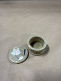 Floral Inlaid Stone Trinket Box