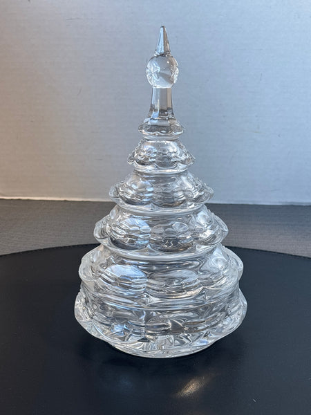 Vintage Park Avenue Lead Crystal Christmas Tree Candy Box