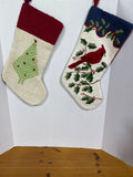 Needlepoint Christmas Stockings - Pair (A)
