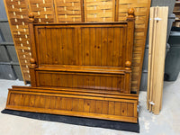 (B) Pottery Barn Kids Double Bed with Rails and Slats