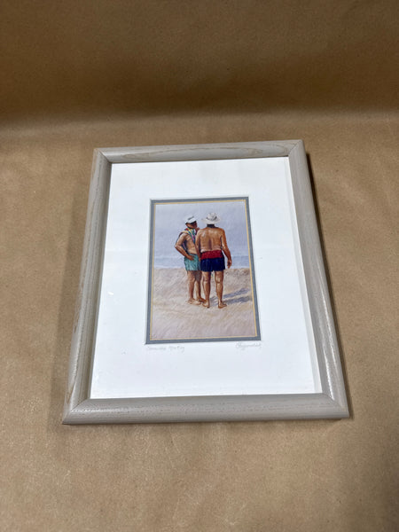 (B) Beach Committee Meeting Framed Art By Barbara Pappendick SIGNED
