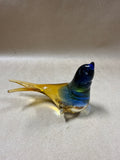 Blue And Amber Arte Murano ICET Glass Seal Figurine