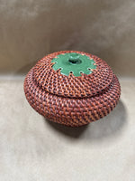 Wicker Basket With Porcelain Lid