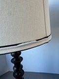 Black Metal Candlestick Style Table Lamp (WORKS)