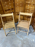 Pair of Folding Chairs with Seat Cushions