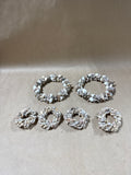 Seashell Napkin Rings And Seashell Center Piece Wreaths - 6 Pieces (AA)