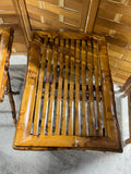 Bamboo Style Pair of Folding TV Tray Tables