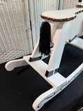 White Wooden Vintage Rocking Horse