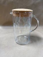Clear Glass Pitcher With Cork Lid