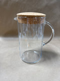 Clear Glass Pitcher With Cork Lid