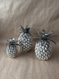 3 Pieces Silver Plated Goddinger Pineapple Candle Holders