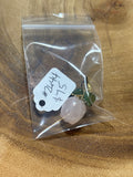 Rose Quartz, Jade & 10K Gold Apple Pendant