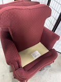 Jessica Charles Swivel Chair, Burgundy/Maroon Fabric