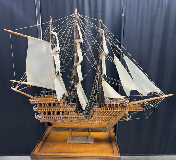 (A) XL Intricate Wooden Model Ship