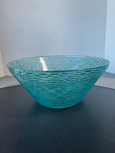 Anchor Hocking Soreno Aquamarine Glass Serving Bowl
