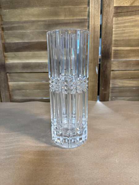 Cristal D'Arques HEAVY Genuine Lead Crystal Cylindrical Vase