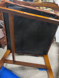Mid Century/ Gunlocke Georgian  Style Wood/Leather Arm Chair