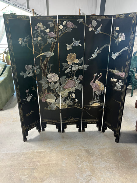Asian Inspired 5 Panel Screen