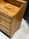 Antique Nightstand with 3 Drawers and Tray Pullout