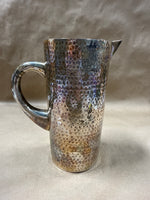 Heavy Hammered Silverplate Water Pitcher