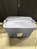 35 Gallon Blue Rubbermaid Storage