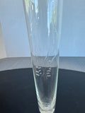 Duchin Creation Floral Etched Bud Vase with Weighted Sterling Silver Base