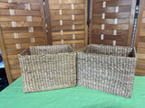 Set of 2 Sturdy Woven Baskets, 2 sets available, PRICED INDIVIDUALLY, $20 each