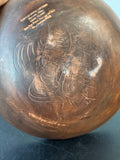 Turtlecreek Potters Artist Signed Redware Decorative Harvest Bowl