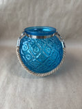 Blue Glass Handing Vase