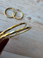 (J) Pair of Gold Tone Earrings
