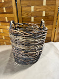 Rustic Woven Twig Basket with Side Handles (R)