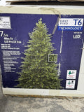 7.5FT Miles Fir LED Pre-Lit Christmas with Box AS IS (READ DESCRIPTION CAREFULLY)